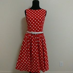 Vintage Red Polka Dot Dress